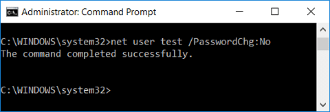 Megakadályozza, hogy a felhasználók jelszómódosítást végezzenek a Parancssor használatával | Hogyan akadályozható meg a felhasználók jelszava megváltoztatásában a Windows 10 rendszerben