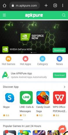 Otvorite ApkPure | Aplikacija Parrot za Android