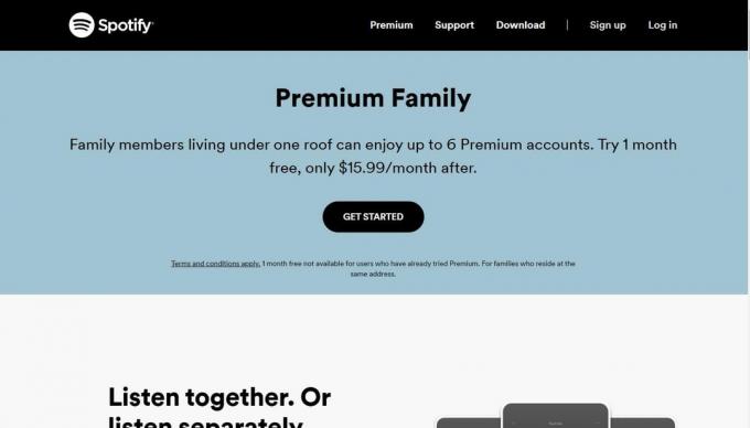 خطة Spotify's Premium Family