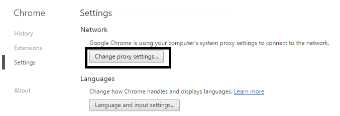 Proxy-Einstellungen ändern Google Chrome