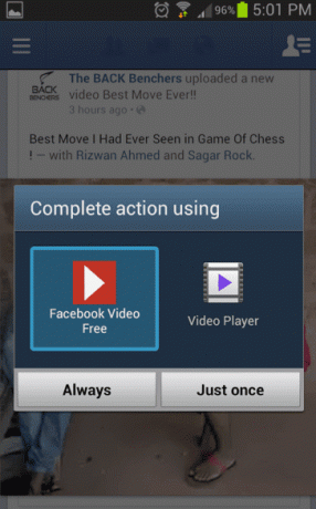 Facebook video lejupielāde Android 2