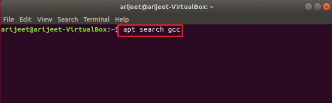 apt search comando gcc nel terminale Ubuntu Linux. Come installare GCC su Ubuntu