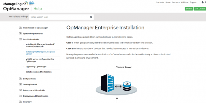 ManageEngine OpManager. 16 mejores software gratuito de monitoreo de red