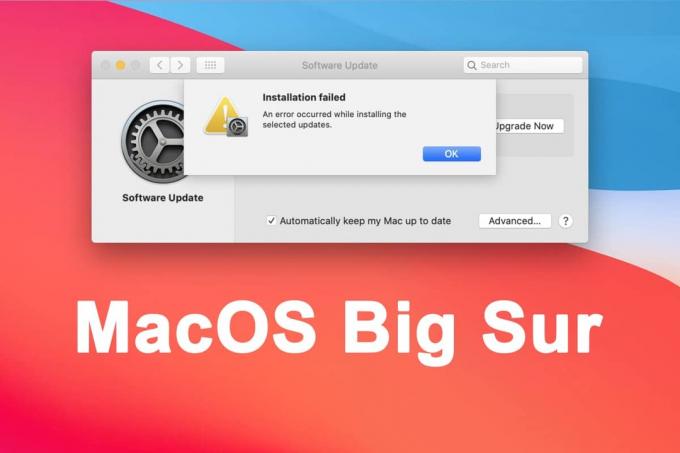 Popravite neuspjeh instalacije MacOS Big Sur