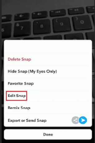 Snap-Snapchat bearbeiten. So entfernen Sie Snapchat-Filter aus dem gespeicherten Foto