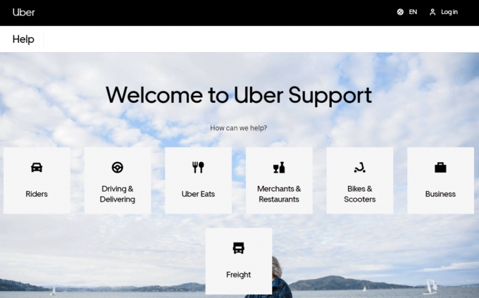 Uber Destek web sayfası | Uber Hesabınız Kalıcı Olarak Devre Dışı Bırakılırsa Ne Olur?