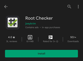 Asenna sovellus, kuten Root Checker, Play Kaupasta. Kuinka juurruttaa Android-puhelin