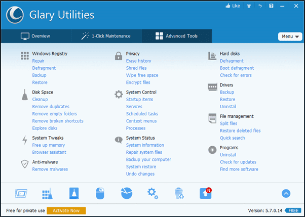 Advanced Tools Glary