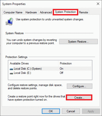Ahora, cambie a la pestaña Protección del sistema y haga clic en el botón Crear…. C: \ windows \ system32 \ config \ systemprofile \ Desktop no está disponible: fijo