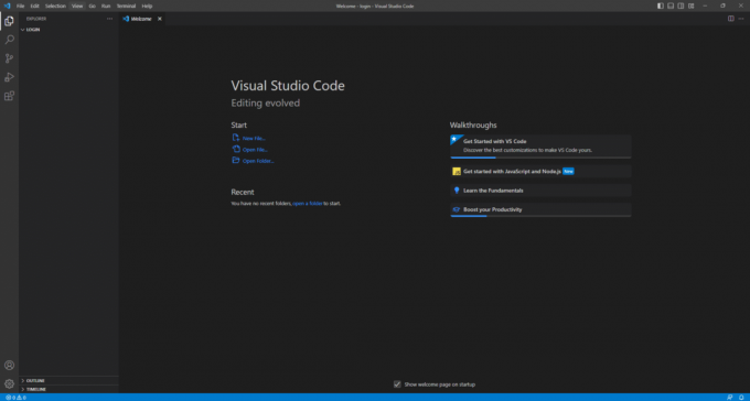 Da biste pregledali datoteku, otvorite Visual Studio Code. 