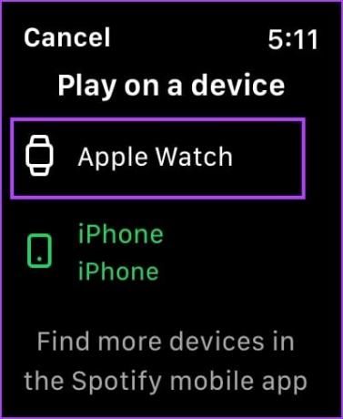 Selecione Apple Watch