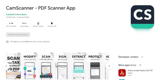 CamScanner. Top 10 bedste billed-til-tekst-app til Android