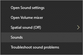 Ahora, haga clic en el icono de Sonidos | Reparar el sonido sigue cortándose en Windows 10