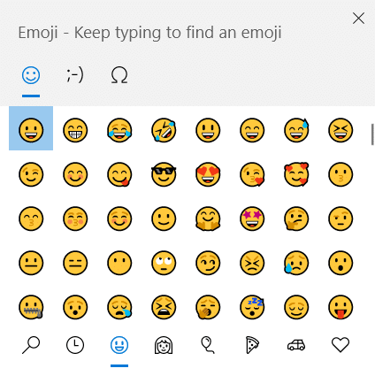 Windows emoji panelini açın. Microsoft Teams Gizli İfadeleri Nasıl Kullanılır