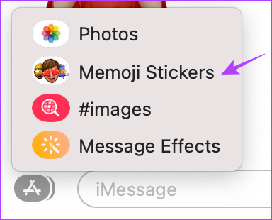 დაამატეთ Memoji სტიკერები iMessage-ში Mac-ზე