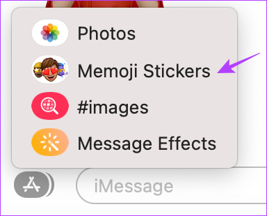 Lägg till Memoji-klistermärken till iMessage på Mac