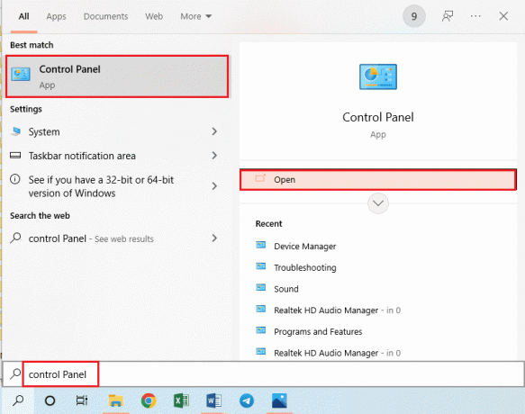 start de Configuratiescherm-app. Fix Firefox PR EINDE VAN BESTAND FOUT in Windows 10