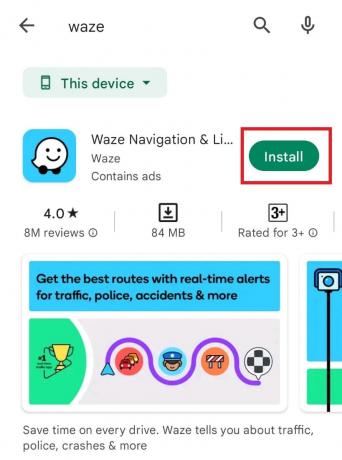  Selectați Instalare | Cum să remediați sunetul Waze care nu funcționează