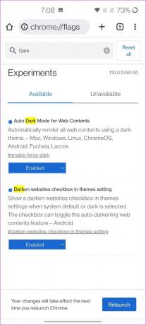 Forțați modul întunecat pe Chrome Android