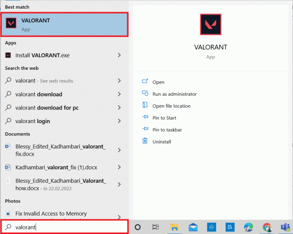 Valorant öffnen. Beheben Sie den Absturz des Valorant-Grafiktreibers in Windows 10