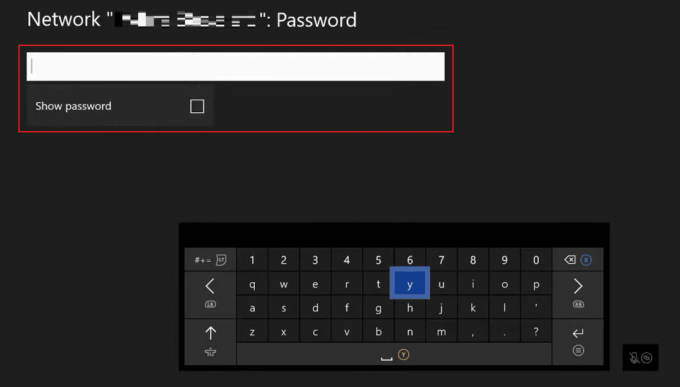 Geben Sie das Passwort für das gewünschte Netzwerk ein, um sich endlich zu verbinden und auf Ihrer Xbox online zu gehen