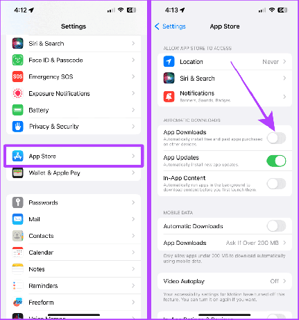 Downloads automáticos de aplicativos da App Store no iPhone