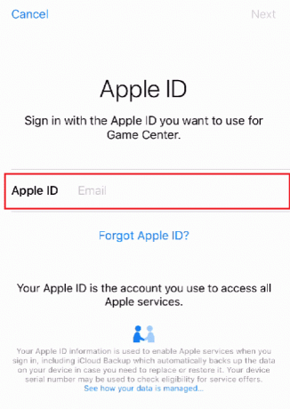 Geben Sie Ihre Apple-ID und Ihr Passwort für Ihr altes Konto ein, das mit der Clash of Clans-Basis verbunden ist, die Sie wiederherstellen möchten