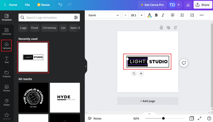 Augšupielādes cilne - Augšupielādējiet failus un augšupielādējiet savu logotipu - Augšupielādēts logotips - Veiciet dubultklikšķi uz teksta un mainiet to | Kā jūs varat mainīt miksera iemiesojumu