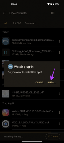Installieren Sie das Samsung Pay Watch Plug-in auf dem Smartphone