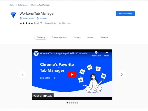 Workona Tab Manager 
