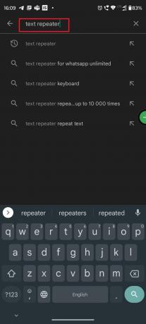 Google Play ストアを開き、Text Repeater を検索します