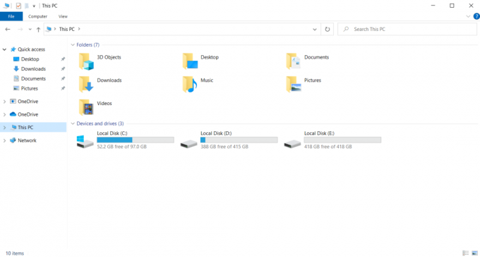 გაუშვით File Explorer