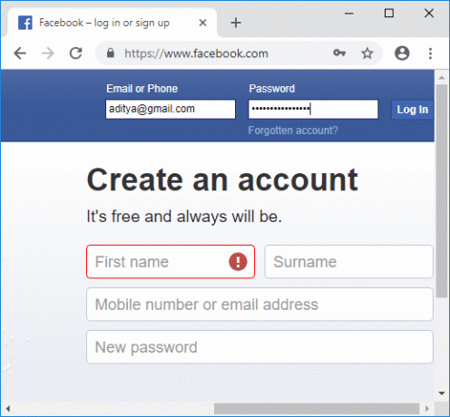 Naviger til Facebook.com og log ind med dine legitimationsoplysninger | Skjul din Facebook-venneliste for alle