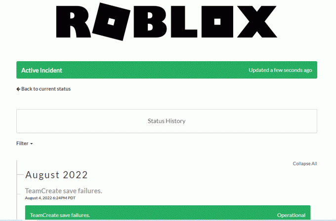 Verificați starea serverului Roblox. Remediați o eroare care a apărut la pornirea Roblox