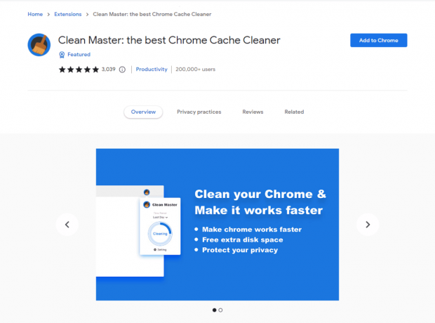 Clean Master: parim Chrome'i vahemälu puhastaja