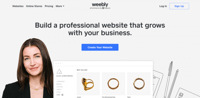Weebly webbsida. Bästa gratis webbhotelltjänster