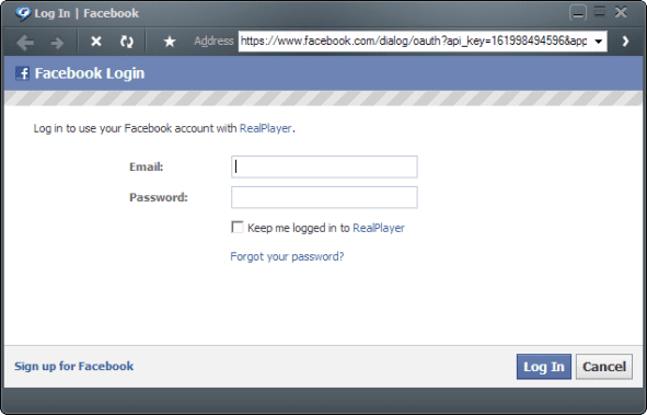 Facebook Username Password