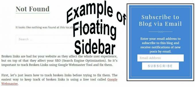 Cum să adăugați o bară laterală plutitoare în WordPress