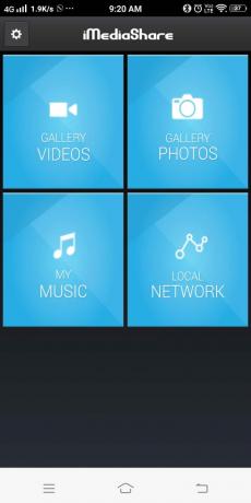 iMediaShare 애플리케이션의 홈 페이지에서 갤러리 비디오 | Android 휴대폰에서 Xbox One으로 전송하는 방법