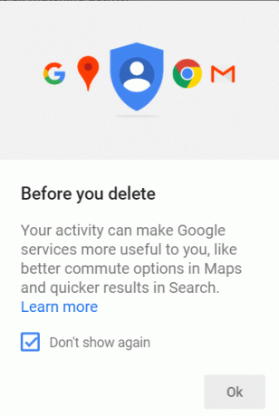 O Google dirá como seu registro de atividades torna sua experiência melhor