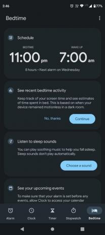 Schlafenszeit-Routine-Uhr-App für Android 