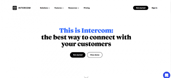 Intercom hemsida | AI chatbot online