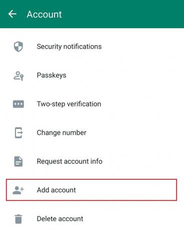 Hesap'a ve ardından Hesap ekle'ye dokunun. | Bir Android telefonda 2 WhatsApp nasıl kullanılır?