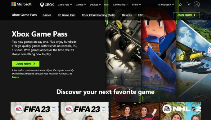 Xbox Game Pass Ultimate vietne