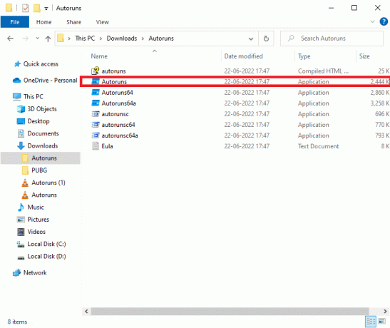 open het Autoruns-bestand. Fix AdbwinApi.dll ontbreekt fout in Windows 10