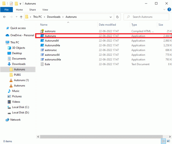 deschideți fișierul Autoruns. Remediați eroarea AdbwinApi.dll lipsă în Windows 10