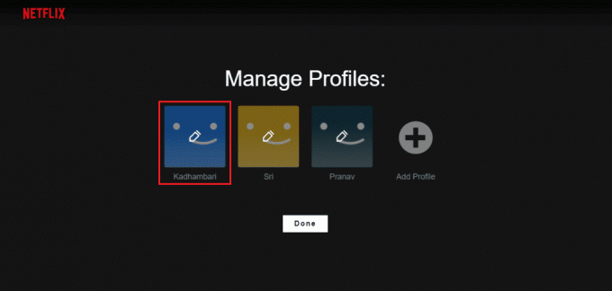 Na svom Netflix računu - Upravljanje profilima kliknite na željeni profil | Koliko ljudi može gledati Netflix odjednom