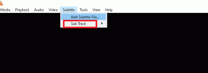 V spustnem meniju kliknite možnost Sub Track