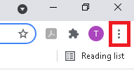 klikk på ikonet med tre prikker øverst til høyre. Løs nedlastingsproblem med blokkering av Chrome