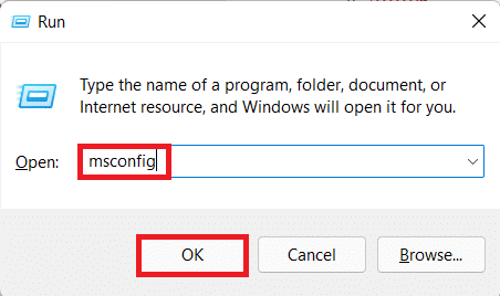 msconfig na caixa de diálogo de execução | Como inicializar no modo de segurança no Windows 11